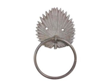 Cast Iron Decorative Metal Palm Frond Towel Holder 8