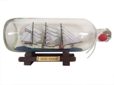 United States Coast Guard USCG Eagle Model Ship In A Glass Bottle 9